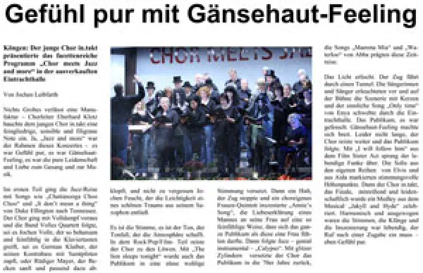 Projekt Chor meets Jazz