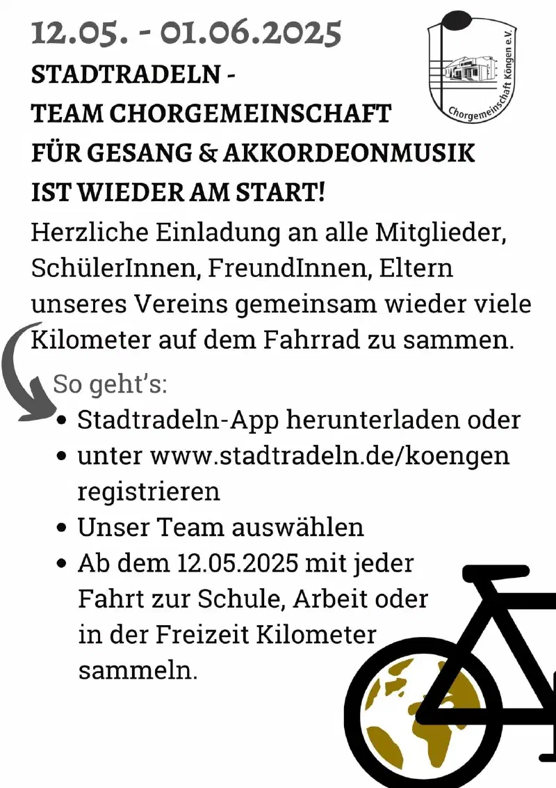 Plakat zur Stadtradeln-Aktion 2025